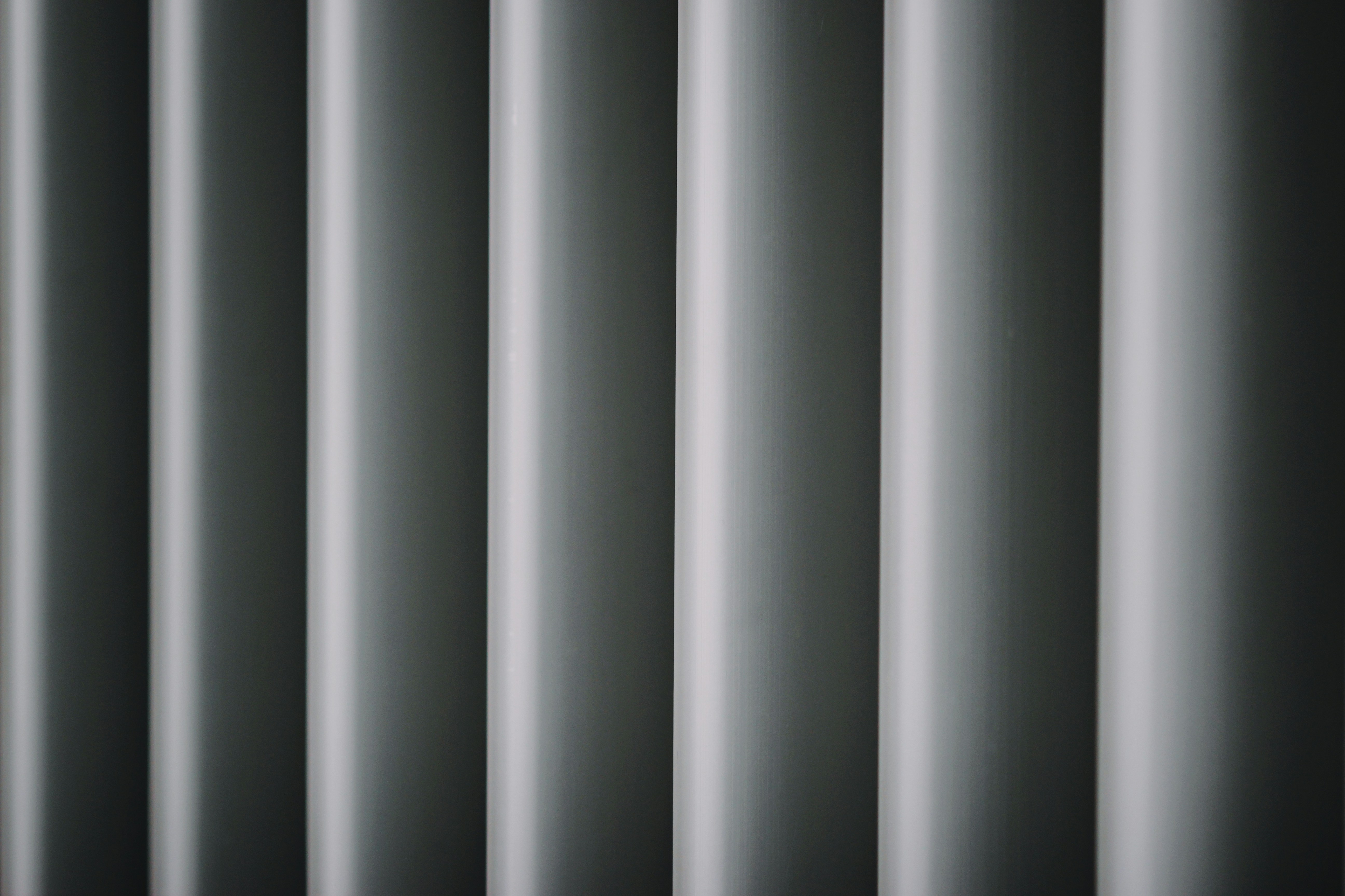 white and gray window blinds